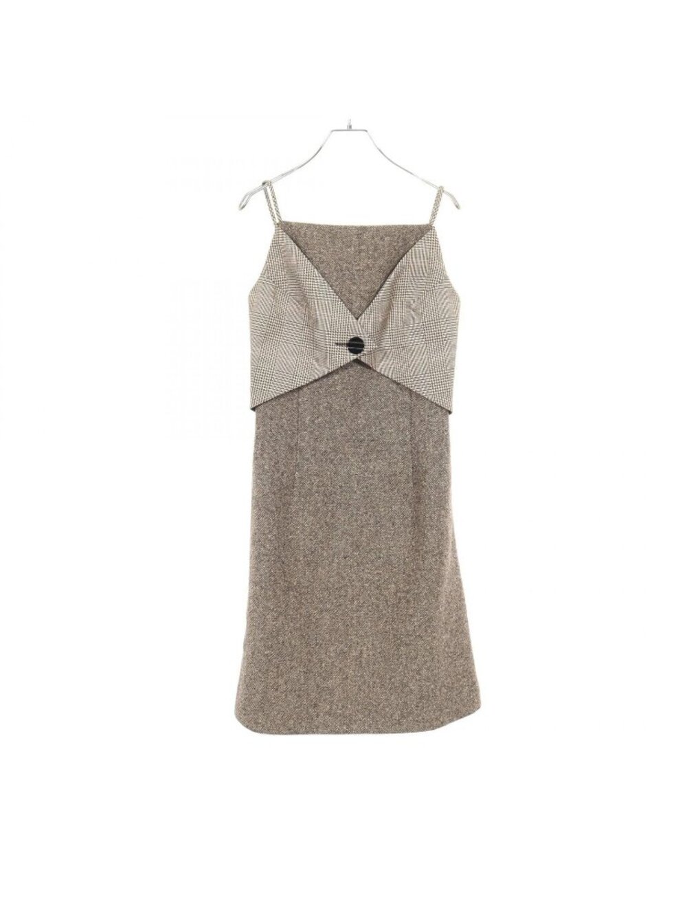 Louis Vuitton Dress Houndstooth Cami Wool Nylon
